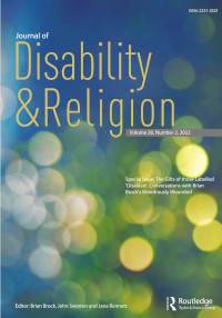 Cover image for Journal of Disability & Religion, Volume 26, Issue 2, 2022