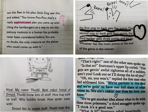 Figure 4. Students’ annotations in reading.