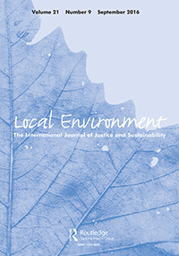 Cover image for Local Environment, Volume 21, Issue 9, 2016