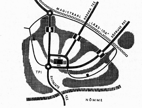 Figure 10. Alternative concept plan for Mustamäe by M. Port. Source: Mart Port, Linnade Planeerimisest, permission not required.