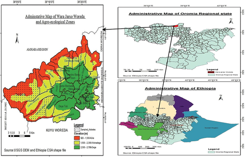 Figure 3. Map of the study woreda.