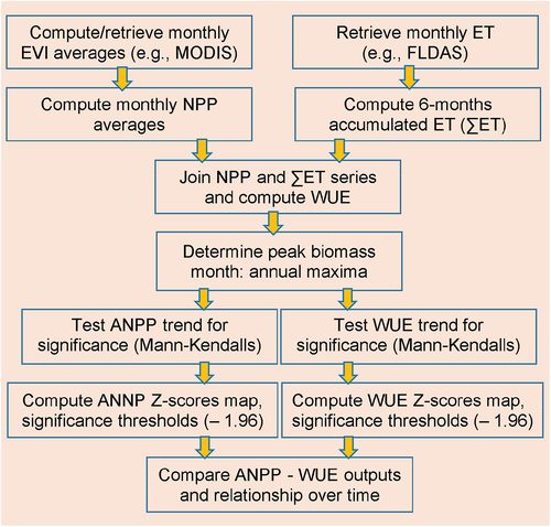 Figure 2. Graphical summary of the main processing steps implemented in GEE.