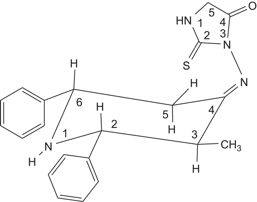 Figure 2.  Chair conformation for compound 36.