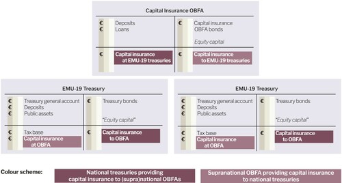 Figure 6. Capital insurance for treasuries through an OBFA.