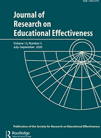 Cover image for Journal of Research on Educational Effectiveness, Volume 13, Issue 3, 2020