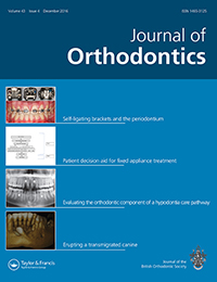 Cover image for Journal of Orthodontics, Volume 43, Issue 4, 2016