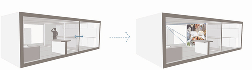 Figure 16. Design suggestion III: smart glass walls 01.