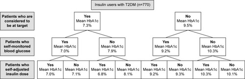 Figure 2 Mean last HbA1c levels of insulin-treated patients with T2DM.