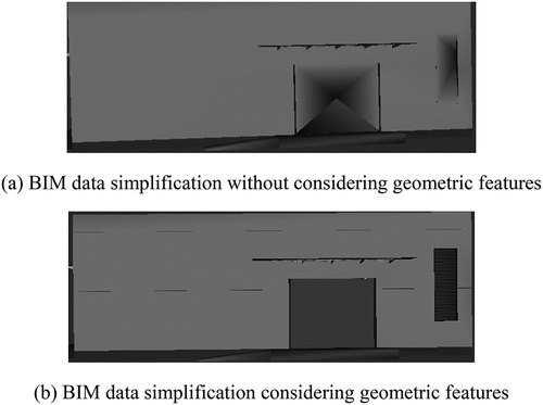 Figure 8. Comparison of BIM data simplification effect.