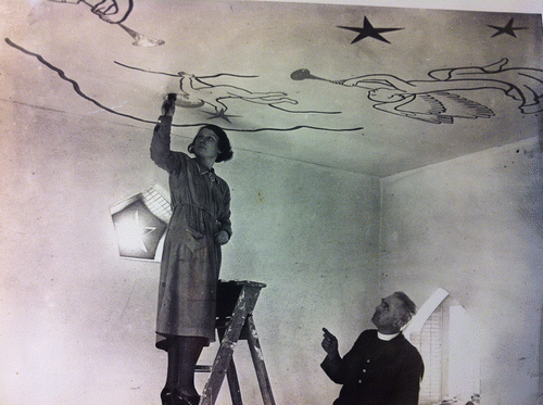 Figure 4. Kathleen Roberts painting ‘Christ as Morning Star,’ St Thomas’ Church, Hanwell. Photo: St Thomas’ Church Archives.