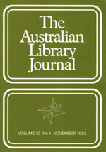 Cover image for The Australian Library Journal, Volume 32, Issue 4, 1983