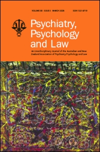 Cover image for Psychiatry, Psychology and Law, Volume 18, Issue 3, 2011