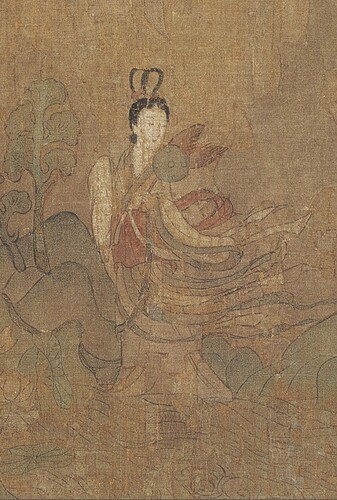 Figure 1. Gu Kaizhi. Nymph of the Luo River. Handscroll (Detail). Ink and colours on silk. Palace Museum, Beijing.