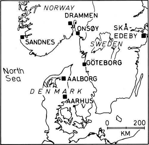 Figure 30. Clay sites investigated by NGI and Fugro (Lunne et al. Citation1976).