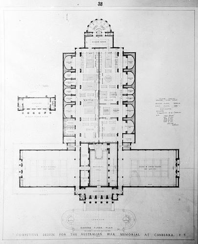 Figure 9. Peter Kaad, competition design for the Australian War Memorial, plan view (1925–26). Collection: National Archives of Australia.