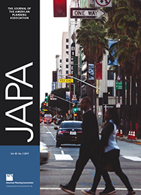Cover image for Journal of the American Planning Association, Volume 85, Issue 2, 2019