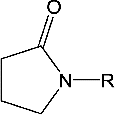 Figure 1. Schematic structure of N-alkylated 2-pyrrolidone derivatives (NRPs, R = −CnH2n+1, cycloalkyl).