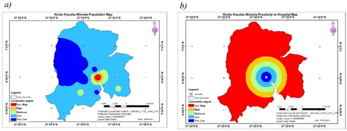 Figure 4. Socioeconomic parameters maps of the study area.