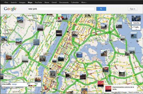 Figure 1. Example of an information-rich presentation in Google Maps (Google Inc 2005b).