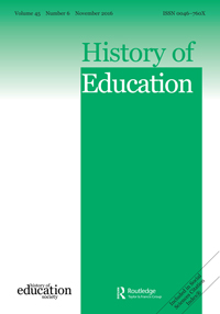 Cover image for History of Education, Volume 45, Issue 6, 2016