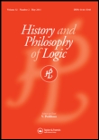 Cover image for History and Philosophy of Logic, Volume 25, Issue 2, 2004