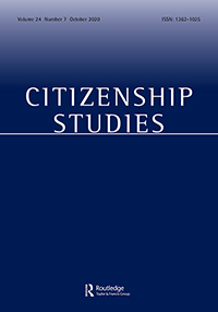 Cover image for Citizenship Studies, Volume 24, Issue 7, 2020