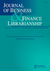 Cover image for Journal of Business & Finance Librarianship, Volume 25, Issue 3-4, 2020