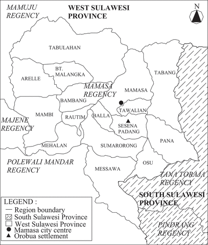 Figure 1. Location of Orobua settlement.