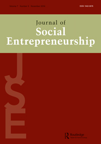 Cover image for Journal of Social Entrepreneurship, Volume 7, Issue 3, 2016