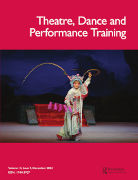 Cover image for Theatre, Dance and Performance Training, Volume 13, Issue 4, 2022