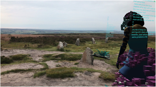 Figure 6. Aura2019 at the Twelve Apostles, Ilkely Moor. Screenshot on iPhone, another cloudy day in late June 2021. ©Thea Pitman.