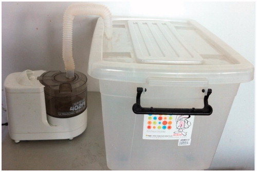 Figure 2. The spraying device of ultrasonic atomization in therapeutic effect study.