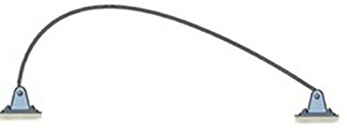 Figure 1. Modelling a 2D airfoil with two elastic curved beams hinged at both ends in the ESA, only the upper beam is shown.