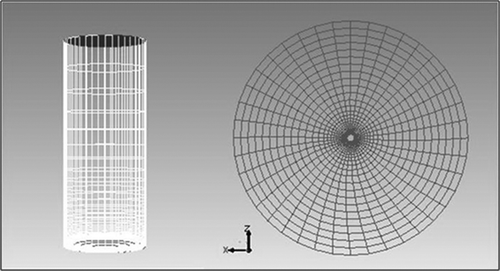 Figure 5. Three-dimensional geometry used to simulate Sandia flame.