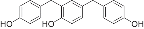 Figure 1. Structure of 2,4-bis(4-hydroxybenzyl)phenol.