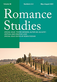 Cover image for Romance Studies, Volume 39, Issue 2-3, 2021
