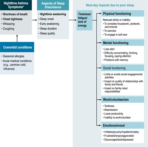 Figure 1 Conceptual Model of the Impact of Asthma on Sleep.