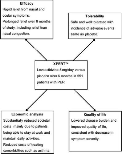 Figure 3 Summary of Xyzal in Persistent Rhinitis Trial (XPERT™) in patients with persistent allergic rhinitis (PER).