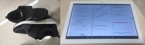 Figure 1 Picture of the system (gait acquisition device + tablet computer).