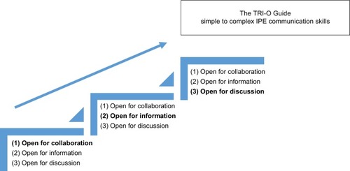 Figure 2 Illustration of the use of the IPE TRI-O communication guide in the study.