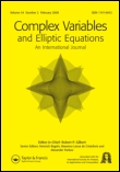 Cover image for Complex Variables and Elliptic Equations, Volume 54, Issue 6, 2009