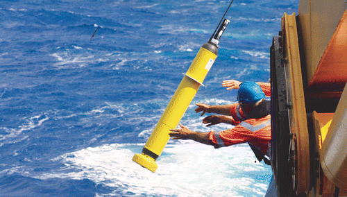 Figure 3. Argo floats are used to observe the ocean (Credit: Commonwealth Scientific and Industrial Research Organization (CSIRO)).