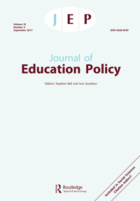 Cover image for Journal of Education Policy, Volume 32, Issue 5, 2017