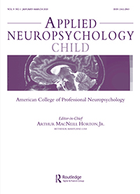 Cover image for Applied Neuropsychology: Child, Volume 9, Issue 1, 2020