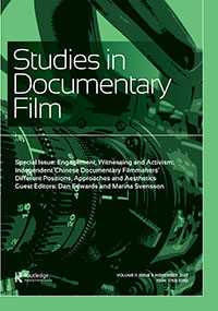 Cover image for Studies in Documentary Film, Volume 11, Issue 3, 2017