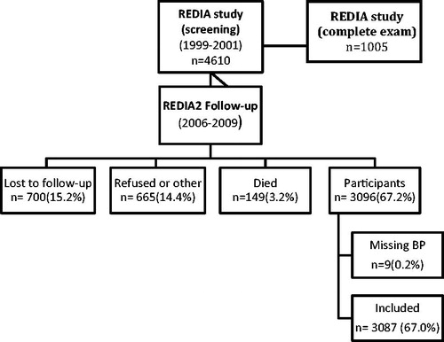 Figure 1. Flow chart of participants in the REDIA cohort.