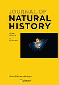 Cover image for Journal of Natural History, Volume 56, Issue 5-8, 2022