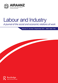 Cover image for Labour and Industry, Volume 31, Issue 3, 2021