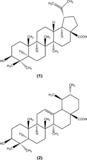 Figure 1 Structures of compounds 1 and 2.