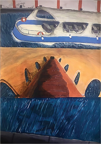 Figure 5b. Student H. Ignorance. 2019. Acrylic on paper. 59.4 cm x 84.1 cm.